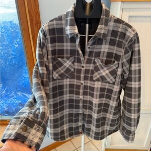 Modern Outfitters Women's Black and White Plaid Button Down Shirt
